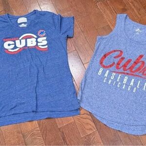 Chicago Cubs Blue Women’s Medium Tee and Tank Top Set